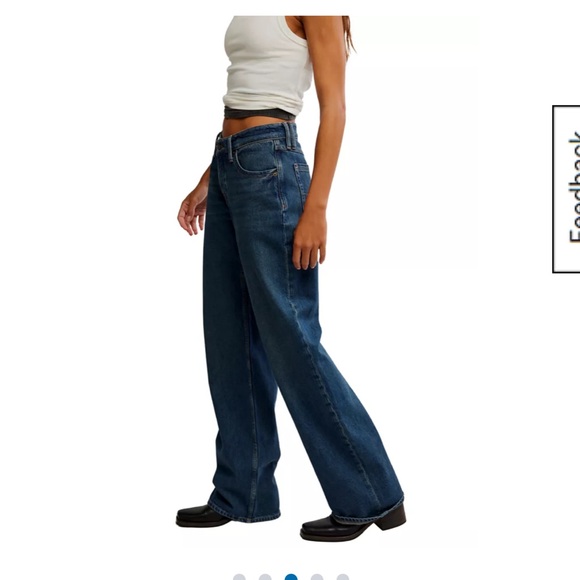 We The Free Tennessee Low-Rise Boyfriend Jeans 29 Cowboy Romance Wide Leg - Picture 4 of 12